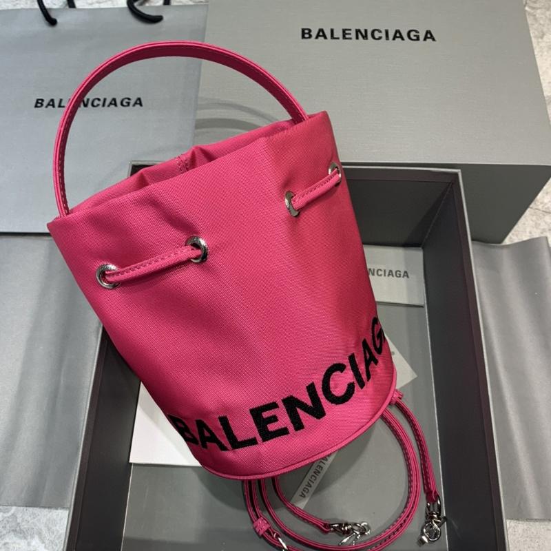 Balenciaga Bags 656682 nylon cloth rose red
